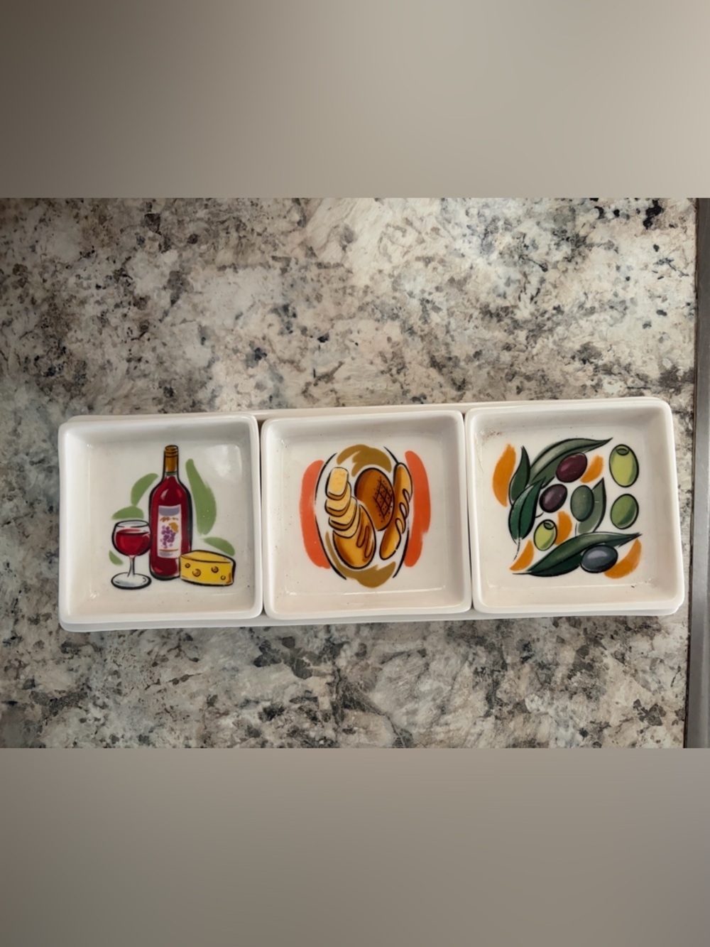 VTG Avon Ceramic Collection Oil Dipping Bowls Party Set - Picture 2 of 4